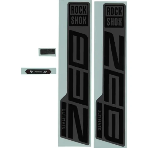 Autocollants Rockshox ZEB Ultimate gris et noir