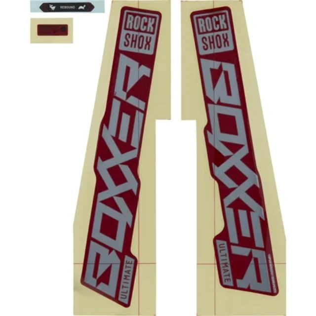 Autocollants Rockshox BoXXer Ultimate blanc et rouge