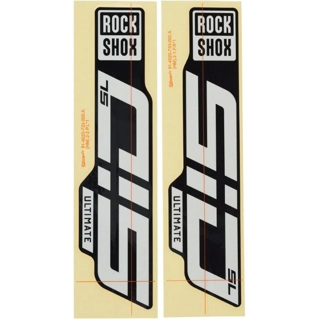 Autocollants Rockshox SID Sl Ultimate blanc et noir