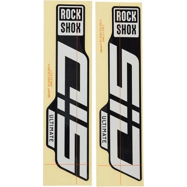 Autocollants Rockshox SID 35mm Ultimate blanc et noir