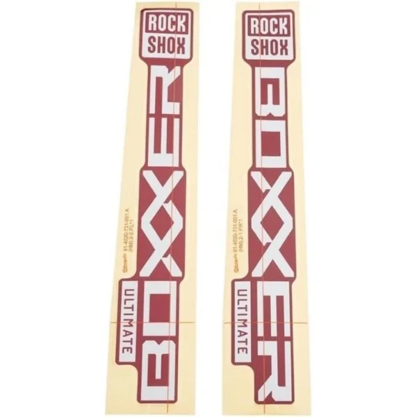 Autocollants Rockshox BoXXer Argent et rouge