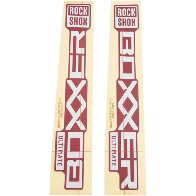 Autocollants Rockshox BoXXer argent et rouge