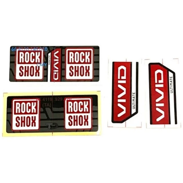 Autocollants Rockshox Vivid Gen-C Rouge/Blanc