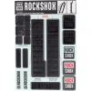 Autocollants Rockshox double té 35mm gris 3