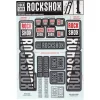 Autocollants Rockshox double té 35mm blanc 2
