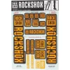 Autocollants Rockshox double té 35mm orange 3