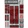 Autocollants Rockshox double té 35mm rouge 3