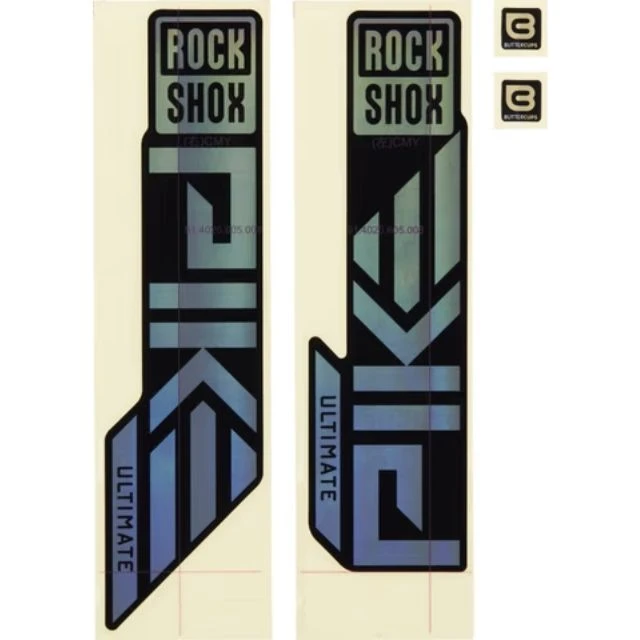 Autocollants Rockshox Pike Ultimate arc en ciel et noir