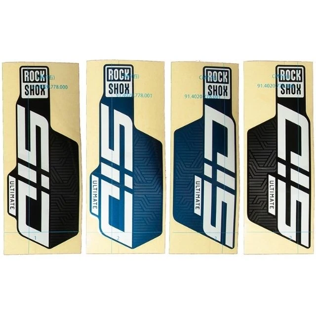 Autocollants Rockshox SID 35 Flight Attendant bleu et noir