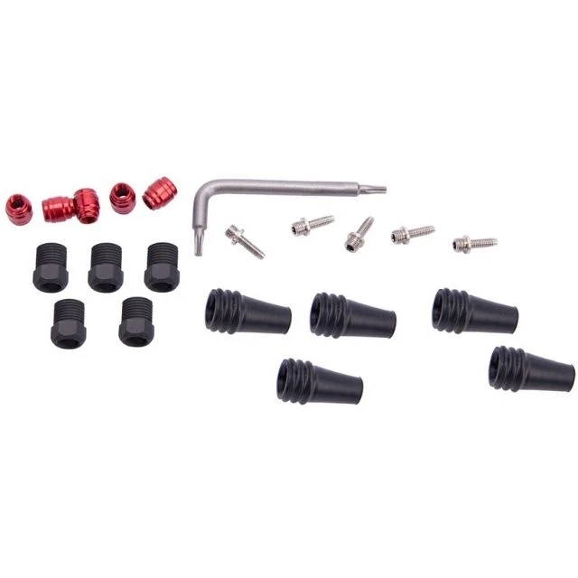 Lot de 5 olives et inserts Sram Road AXS argent et rouge
