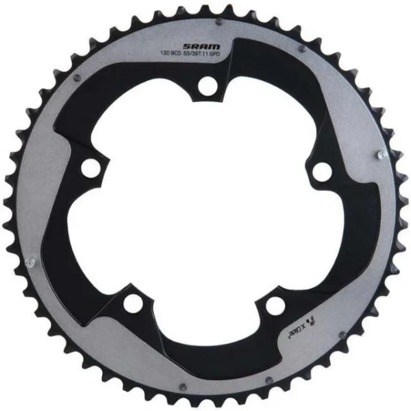 Plateau extérieur Sram Red 11v 53 dents 130mm BCD gris