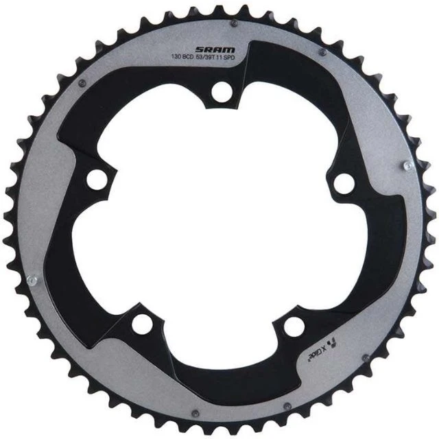 Plateau extérieur Sram Red 11v 53 dents 130mm BCD gris