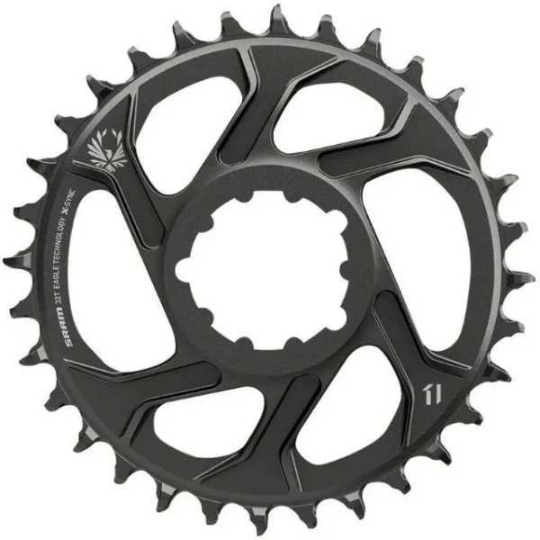 Monoplateau rond Sram Eagle 38 dents aluminium noir 3mm