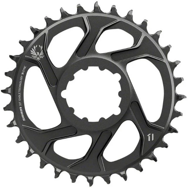 Monoplateau rond Sram Eagle 38 dents aluminium noir 3mm